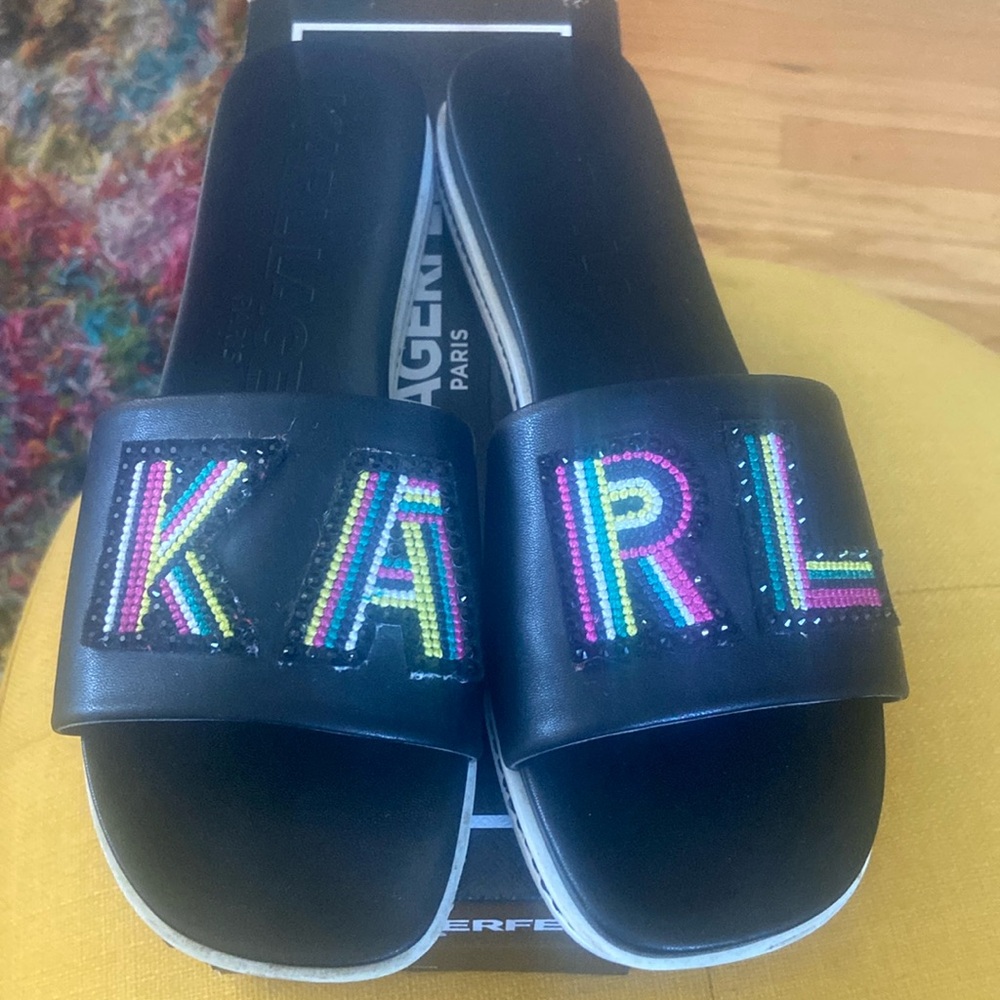 Karl Lagerfeld Paris women slides.